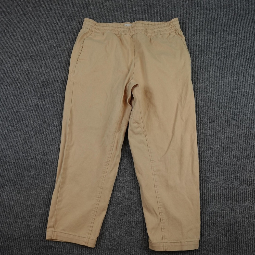 Elwood Jogger Pants Womens Large Beige Canvas Elastic Waist Tapered CB00002